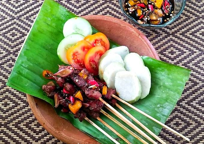 Ini dia! Resep bikin Sate Daging Payau Sambal Kecap untuk Lebaran yang sedap