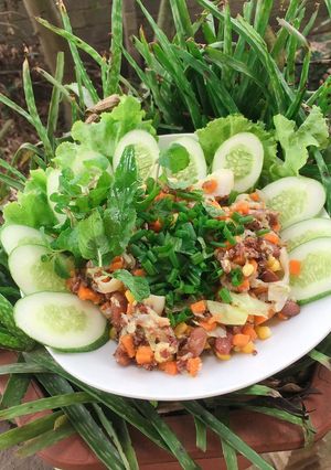 Hình của món Cơm Lứt Chiên Thập Cẩm.
