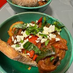 A picture of Ajapsandali (Georgian ratatouille).