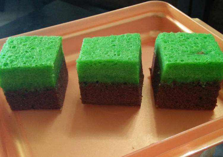 Bolu coklat pandan kukus