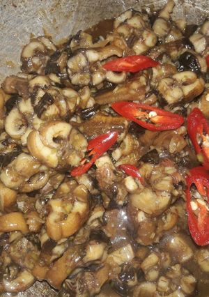 Hình của món Lươn xào sả.