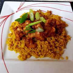 A picture of Minch Waala Murgh/ Indian Chilli Chicken. 😙.