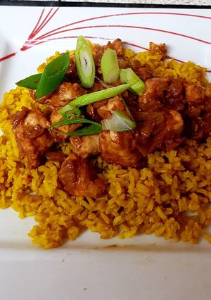 A picture of Minch Waala Murgh/ Indian Chilli Chicken. 😙.