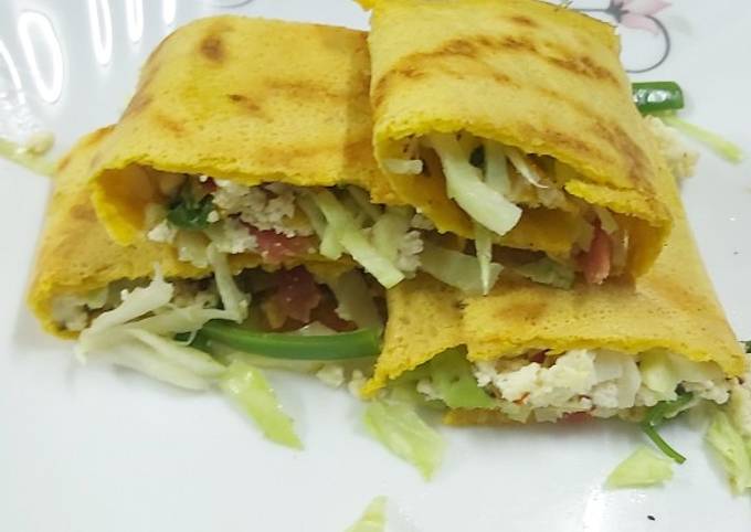 Recipe of Bobby Flay Stuffed besan chilla