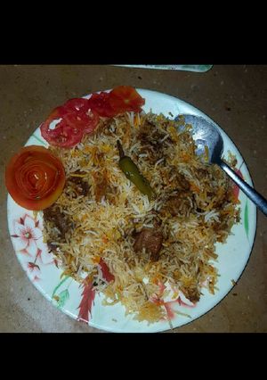 A picture of Beef biryani.