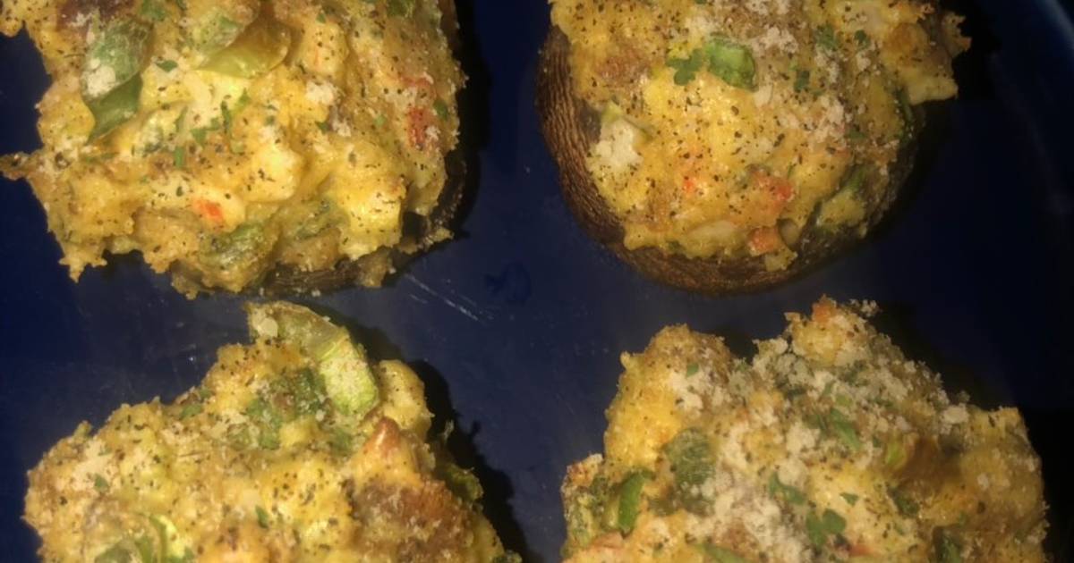 Easy Crab Stuffed Portobello Mushrooms Recipe by Chef Nena Cookpad