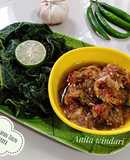 Sambal Ijo Lalapan Daun Ketela & Pepaya