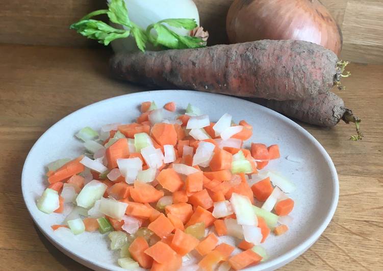 Steps to Make Ultimate Soffritto and Mirepoix - a veg trio of umami flavour for plant-based dishes 🌱