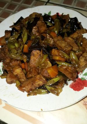 Foto resep Tumis tempe mix jamur