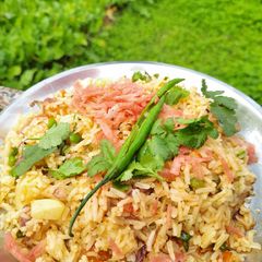A picture of Simple biryani.
