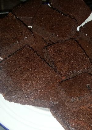 Una foto de Brownie casero