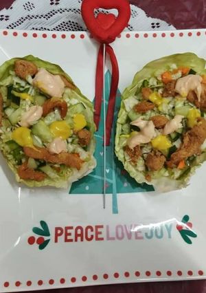 A picture of Raw vegan chicken salad.