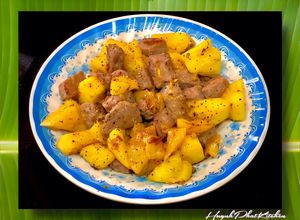 Hình của món Thịt Vai Bò Xào Thơm.