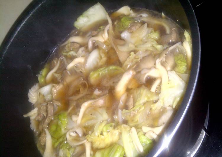 Simple Way to Prepare Speedy beef and cabbage stew