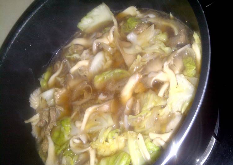 Easiest Way to Make Super Quick Homemade beef and cabbage stew