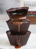 Salted Bourbon Caramel Nutella Chocolate Cups