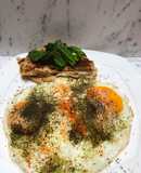 Huevos fritos 🍳 especiados acompañados de arepa de cayeye con espinaca 😱 en 10 minutos