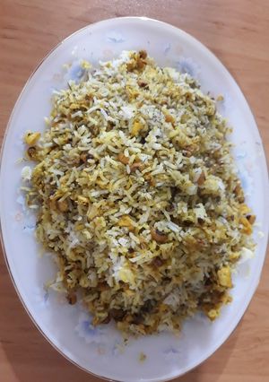 عکسی از دستور پلوی لوبیا چشم بلبلی
