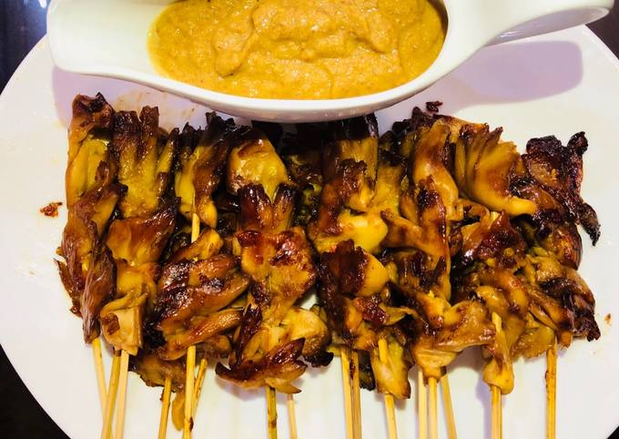 Cara Gampang Menyiapkan Sate jamur tiram (100% vegetarian) dijamin enak yang Enak Banget