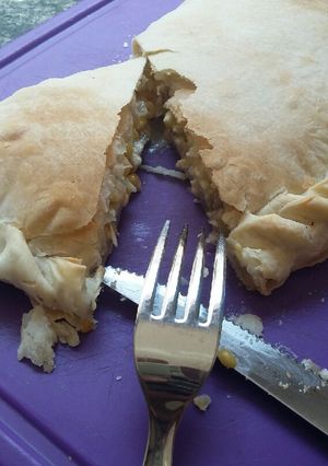 Una foto de Calzone de choclo y berenjena