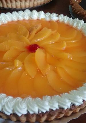 Una foto de Tarta de duraznos