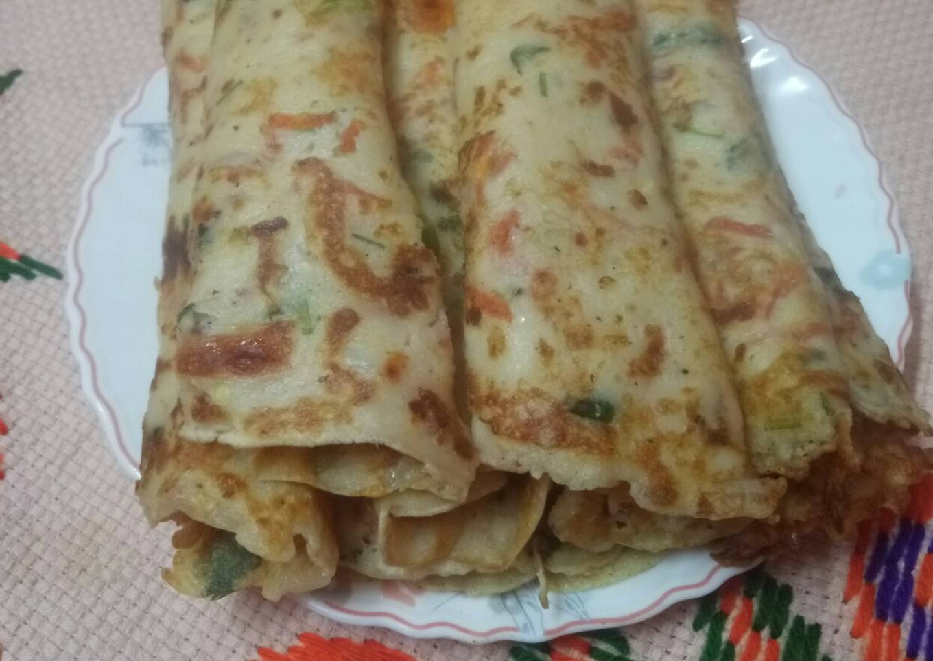 Spicy pancake roll