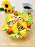 One Pack Serves Four! Omelet Ramen Salad