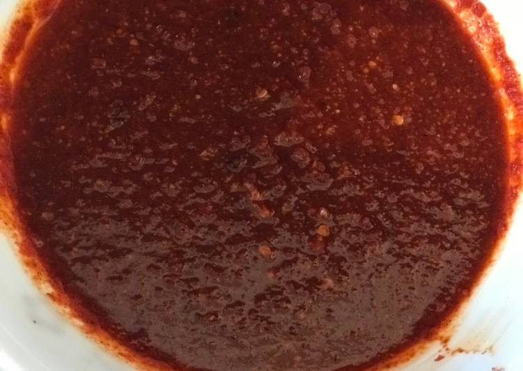 Simple Way to Prepare Favorite Red chilli chutney