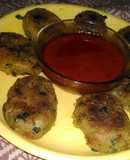 Veg kabab with chilli garlic and honey sauce