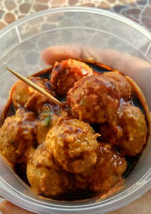 Foto resep Cilok saus kacang pedas