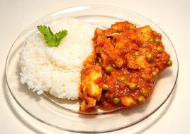 Pollo a la portuguesa con arroz❤️