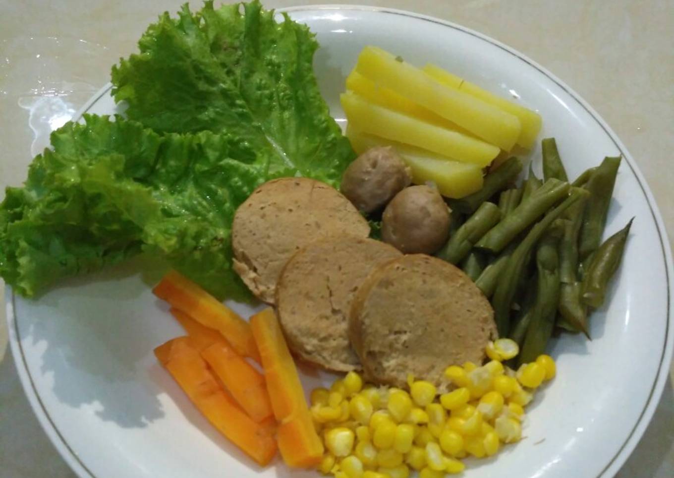Steak ayam bakso