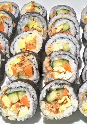 A picture of Pork Floss Nori Sushi Rolls.