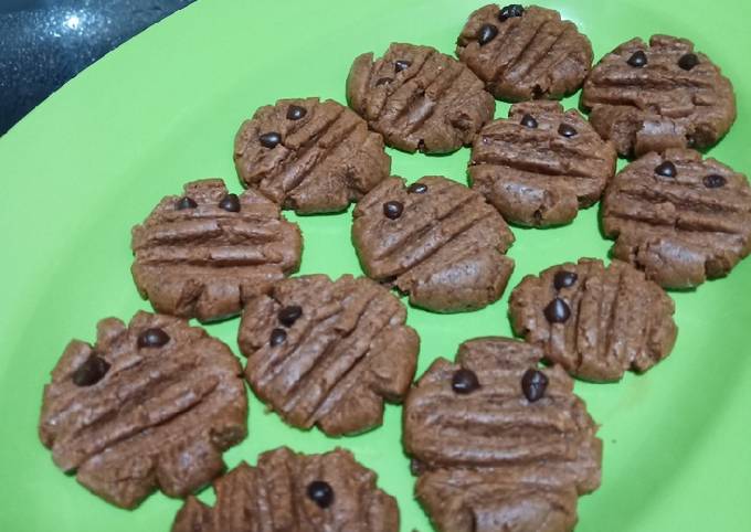 Resep Chocolate Cookies 4 bahan (No Egg, No Oven) Anti Gagal