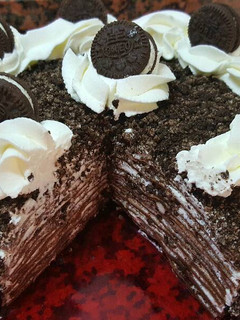 Una foto de Tarta de Crepes de Oreo