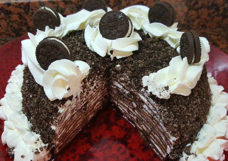 Tarta de Crepes de Oreo
