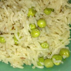 A picture of Matar pulao.