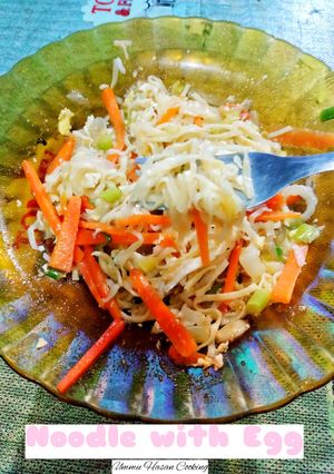Foto resep Noodle With Egg