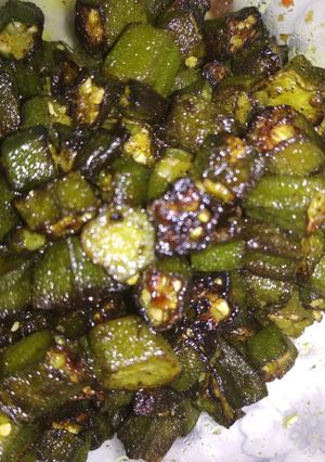 A picture of Bhindi fry.