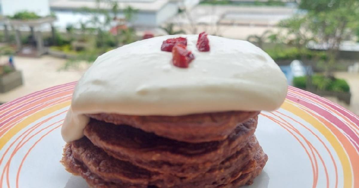 Resep Cranberry Oat Yogurt Pancake Cream Cheese Sauce (Gluten Free
