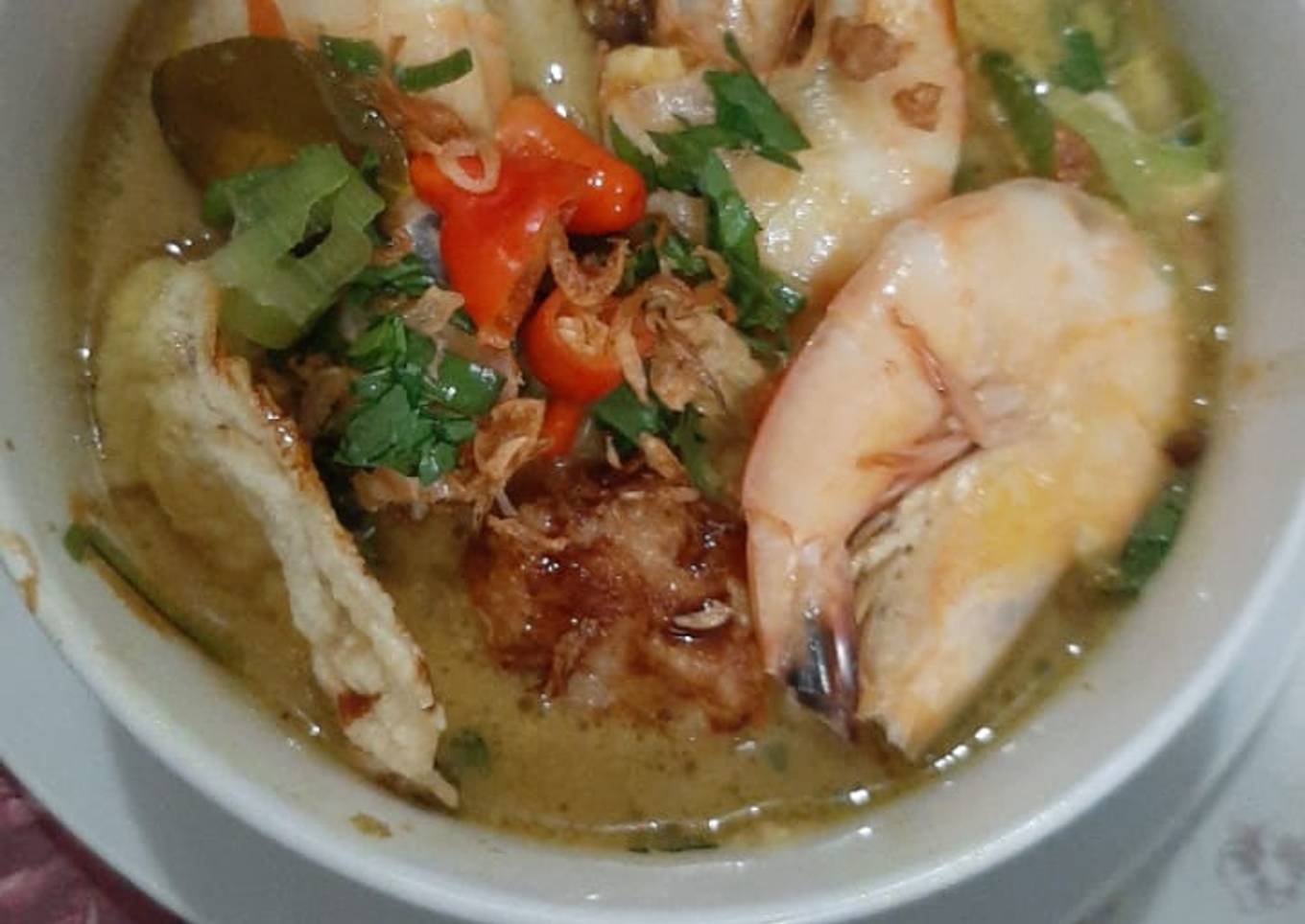 Soto udang yang sangat lezat