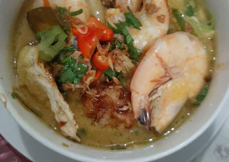 Resep Soto udang yang sangat lezat Anti Gagal