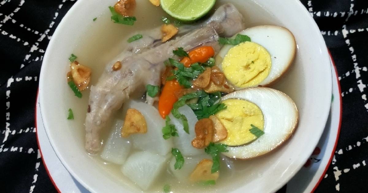 Resep Soto Lobak Ceker Ayam Kuah Bening Oleh Ika Mahendra Moenif - Cookpad