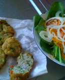 Albóndigas y Hamburguesas de Pescado con vegetales 