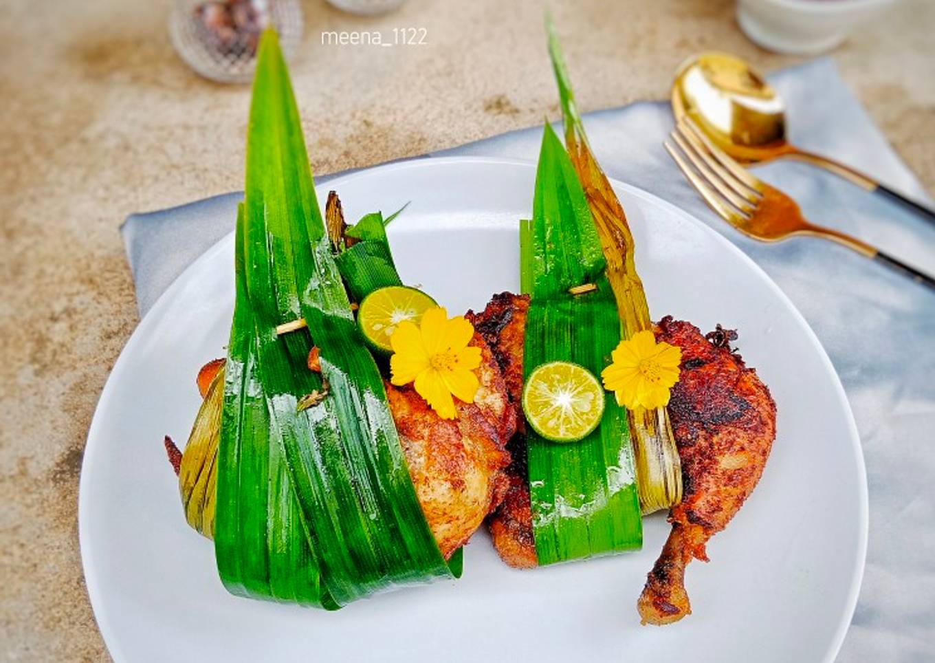 Ayam goreng Kalasan aroma pandan