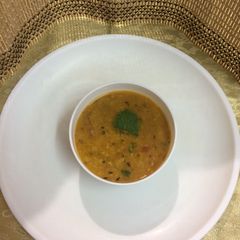 A picture of Pudina flavoured tomato dhal.
