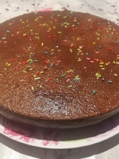 Una foto de Tarta fría de ColaCao con cuajada