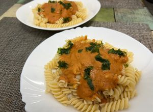 O poză a rețetei Paste fusilli cu sos de post.