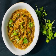 A picture of Baigan Bharta (Rajasthani style).
