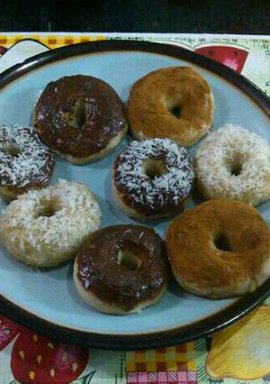 Una foto de Donas de banana libre de gluten, lacteos y azúcar